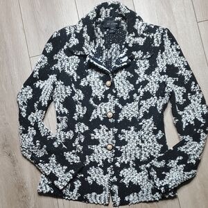 St. John Black Label Knit Button Jacket Size 2